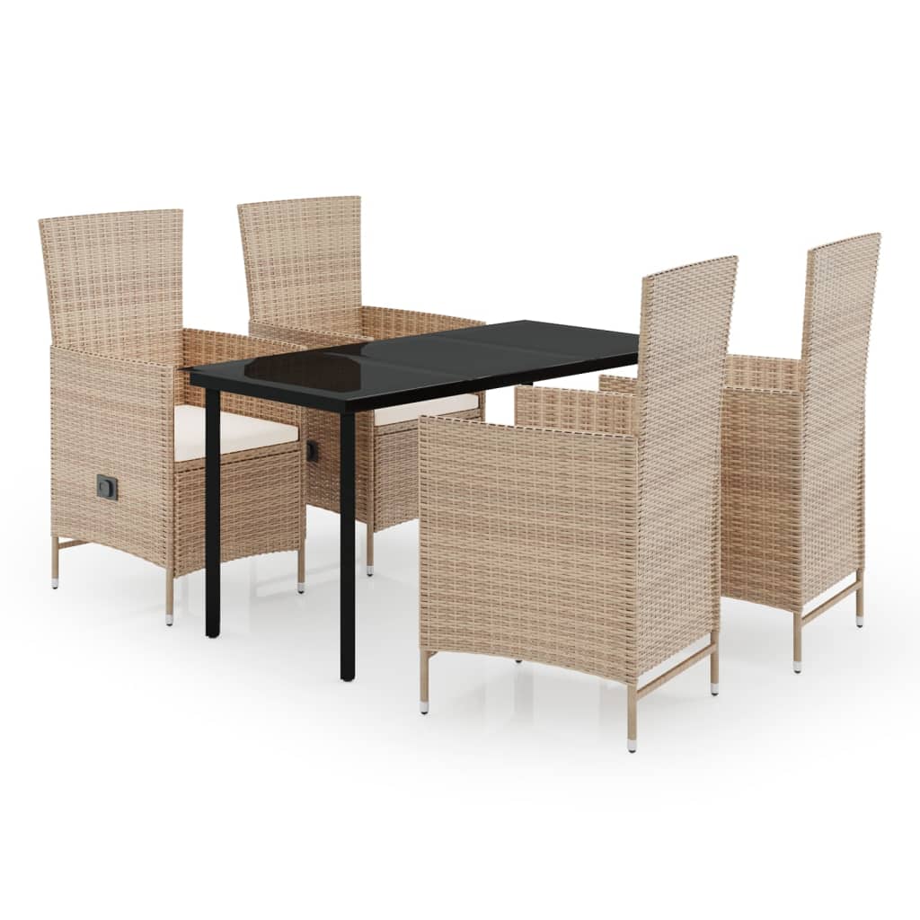 5-delige Tuinset met kussens beige is nu te koop bij PeponiXL, paradijselijk wonen!