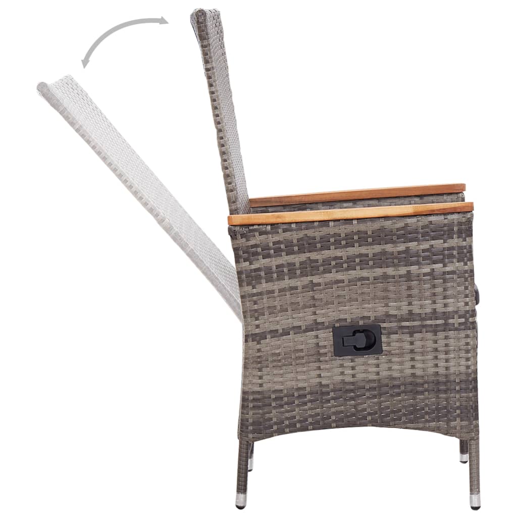 7-delige Tuinset met kussens grijs is nu te koop bij PeponiXL, paradijselijk wonen!