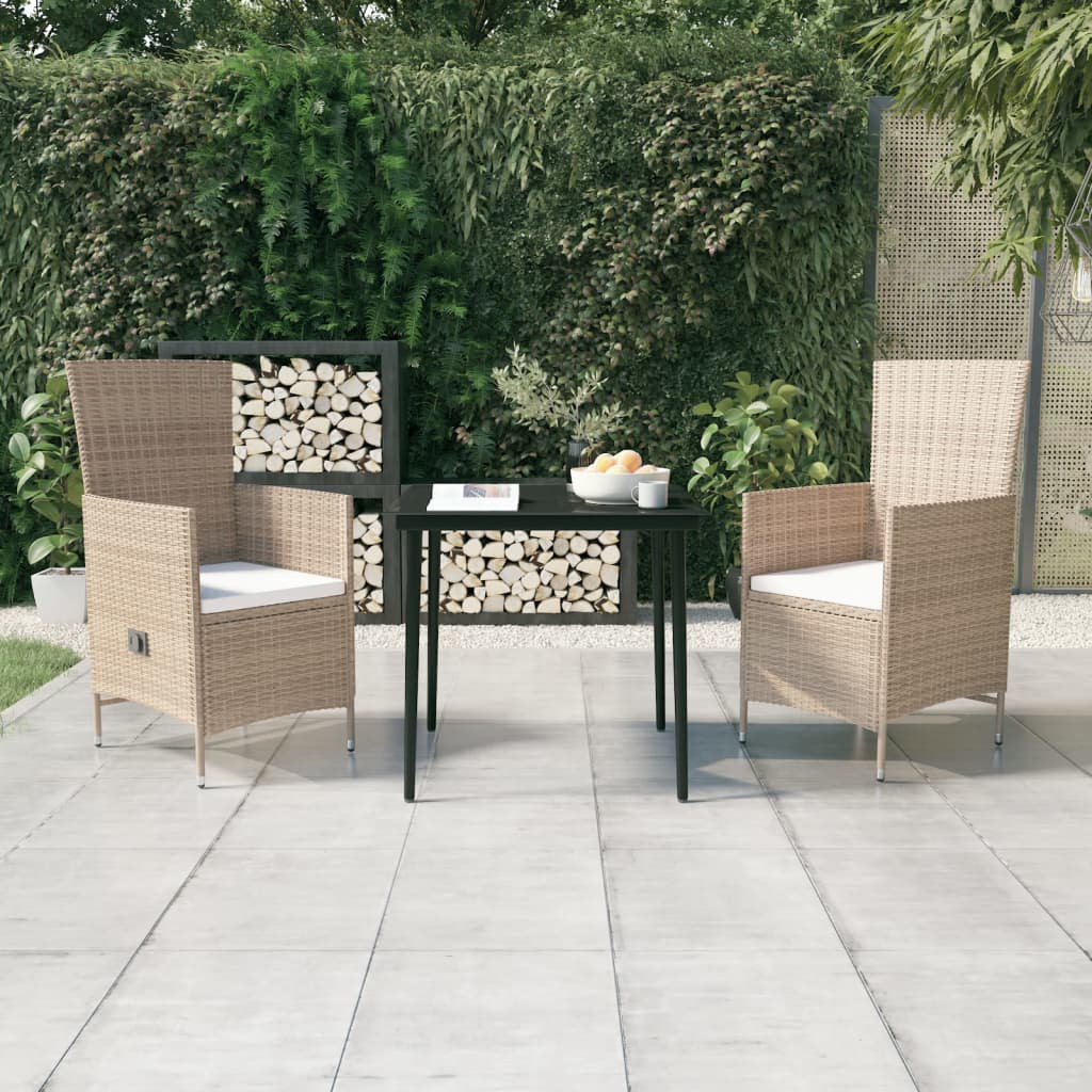 3-delige Tuinset met kussens beige is nu te koop bij PeponiXL, paradijselijk wonen!