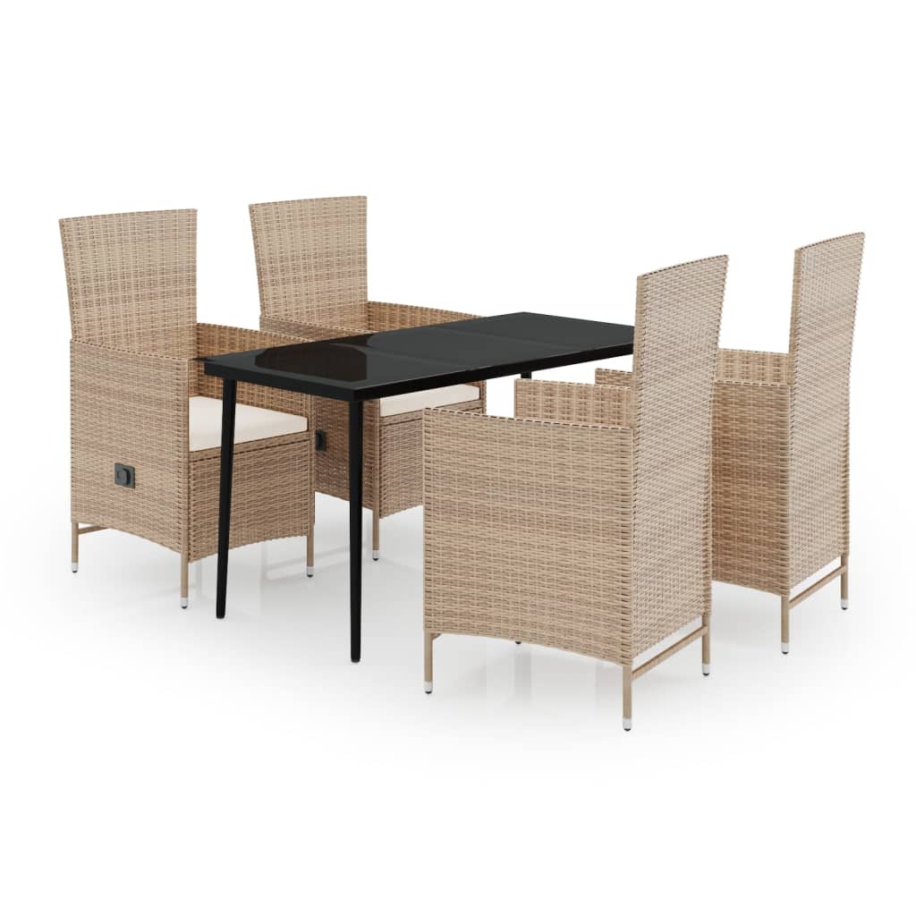 5-delige Tuinset met kussens beige is nu te koop bij PeponiXL, paradijselijk wonen!