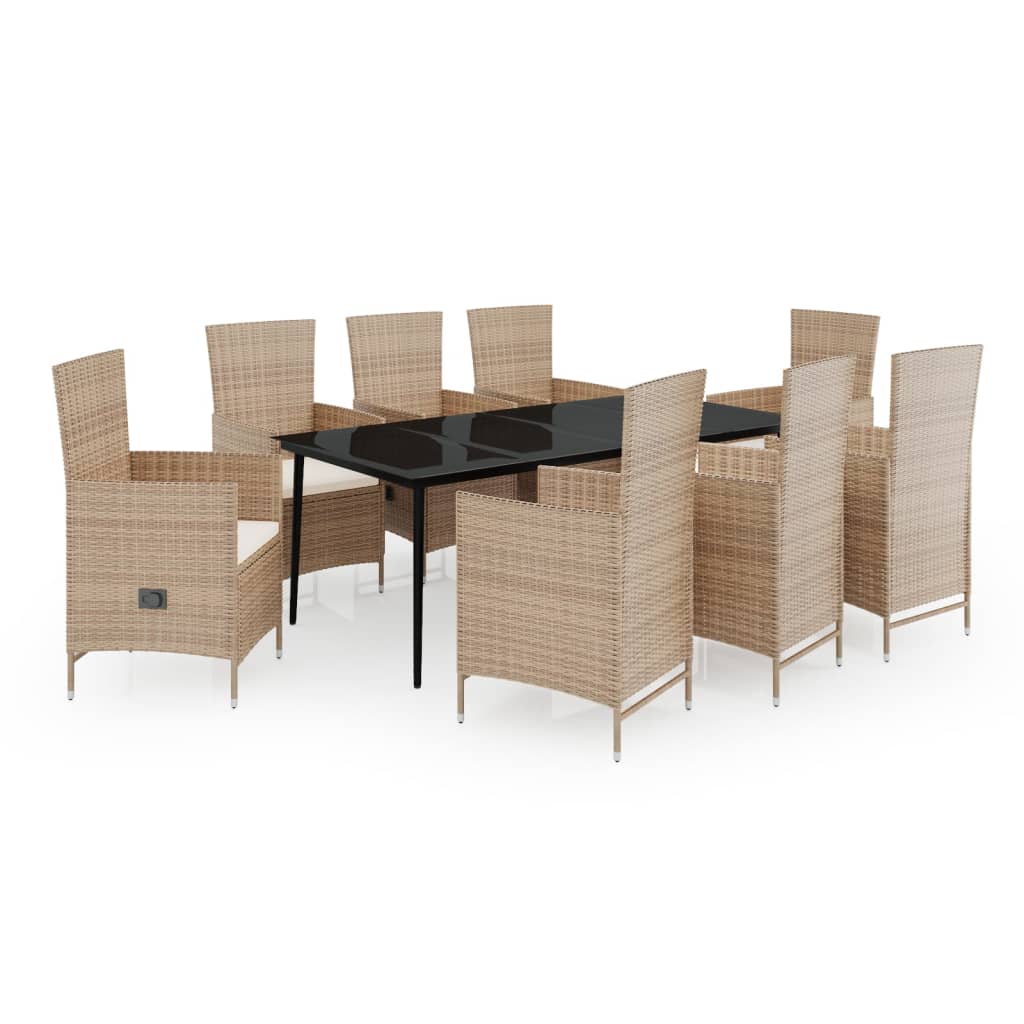9-delige Tuinset met kussens beige is nu te koop bij PeponiXL, paradijselijk wonen!