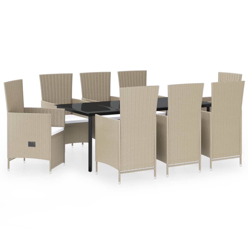 9-delige Tuinset met kussens beige is nu te koop bij PeponiXL, paradijselijk wonen!
