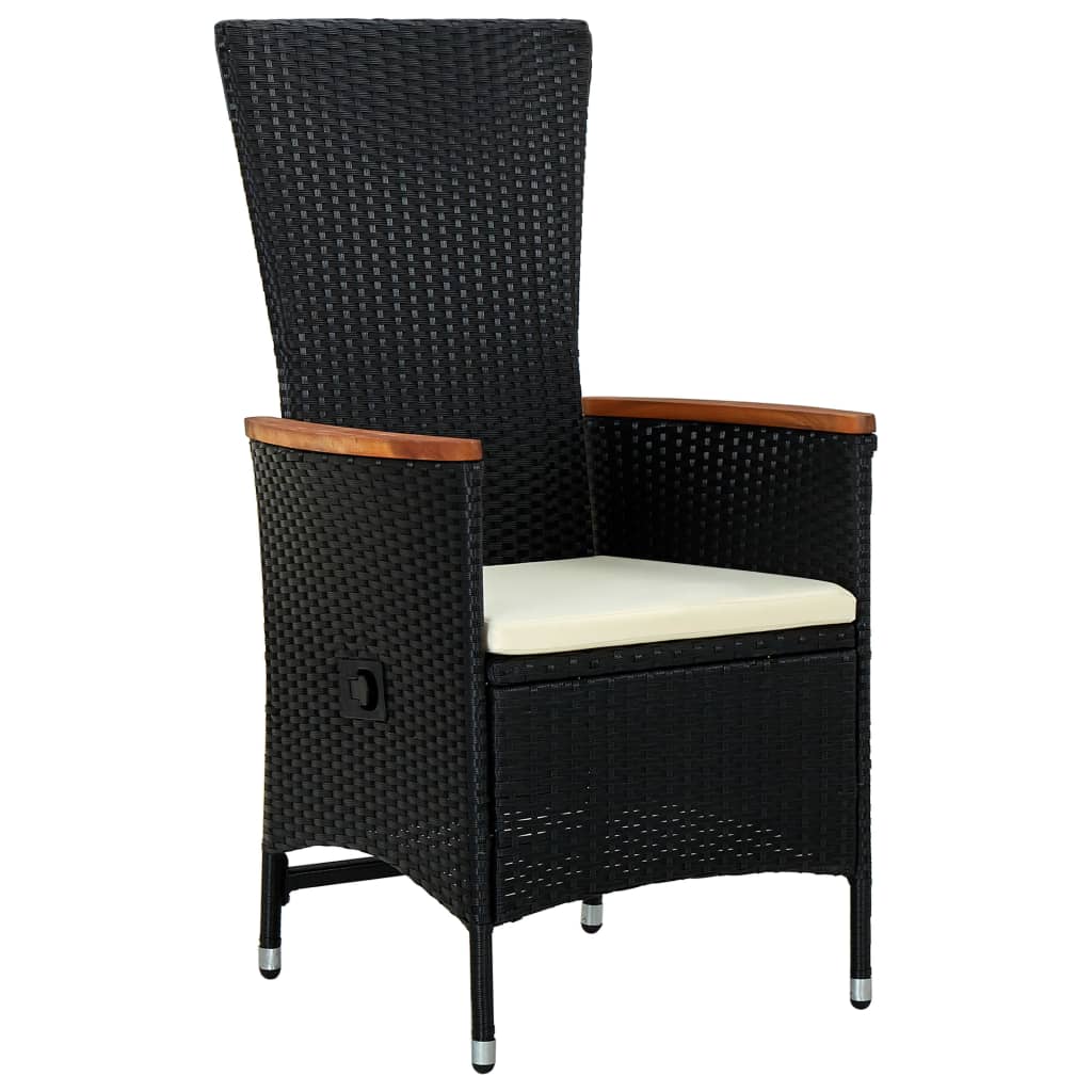 7-delige Tuinset met kussens zwart is nu te koop bij PeponiXL, paradijselijk wonen!