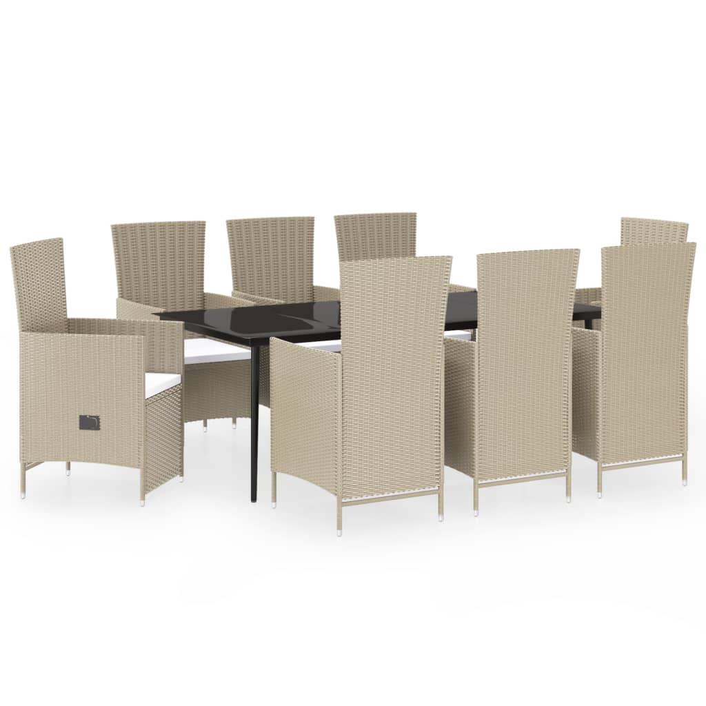 9-delige Tuinset met kussens beige is nu te koop bij PeponiXL, paradijselijk wonen!