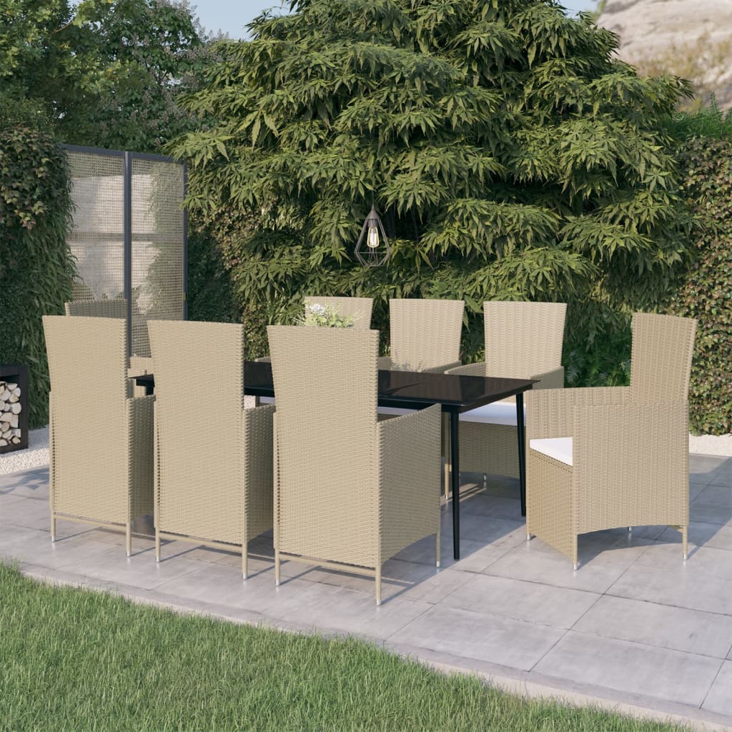 9-delige Tuinset met kussens beige is nu te koop bij PeponiXL, paradijselijk wonen!