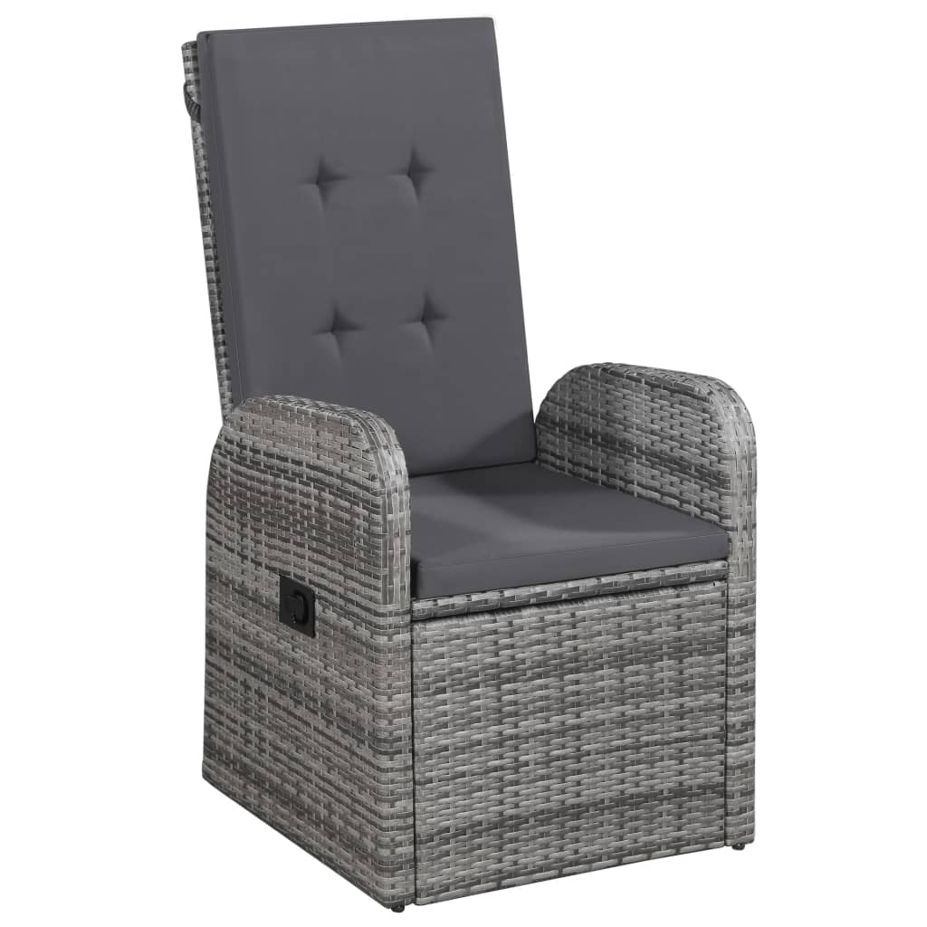 3-delige Tuinset met kussens grijs is nu te koop bij PeponiXL, paradijselijk wonen!