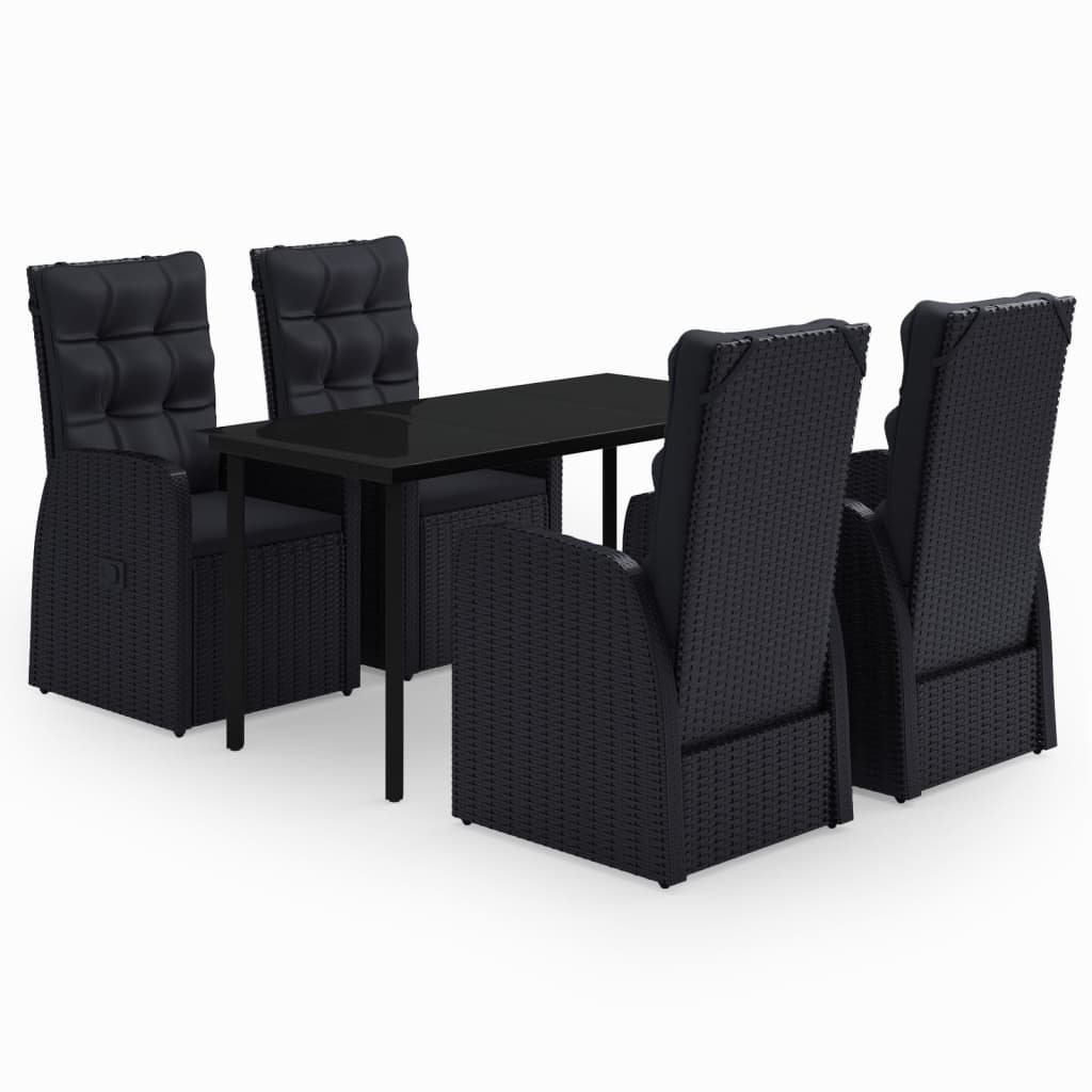 5-delige Tuinset met kussens zwart is nu te koop bij PeponiXL, paradijselijk wonen!