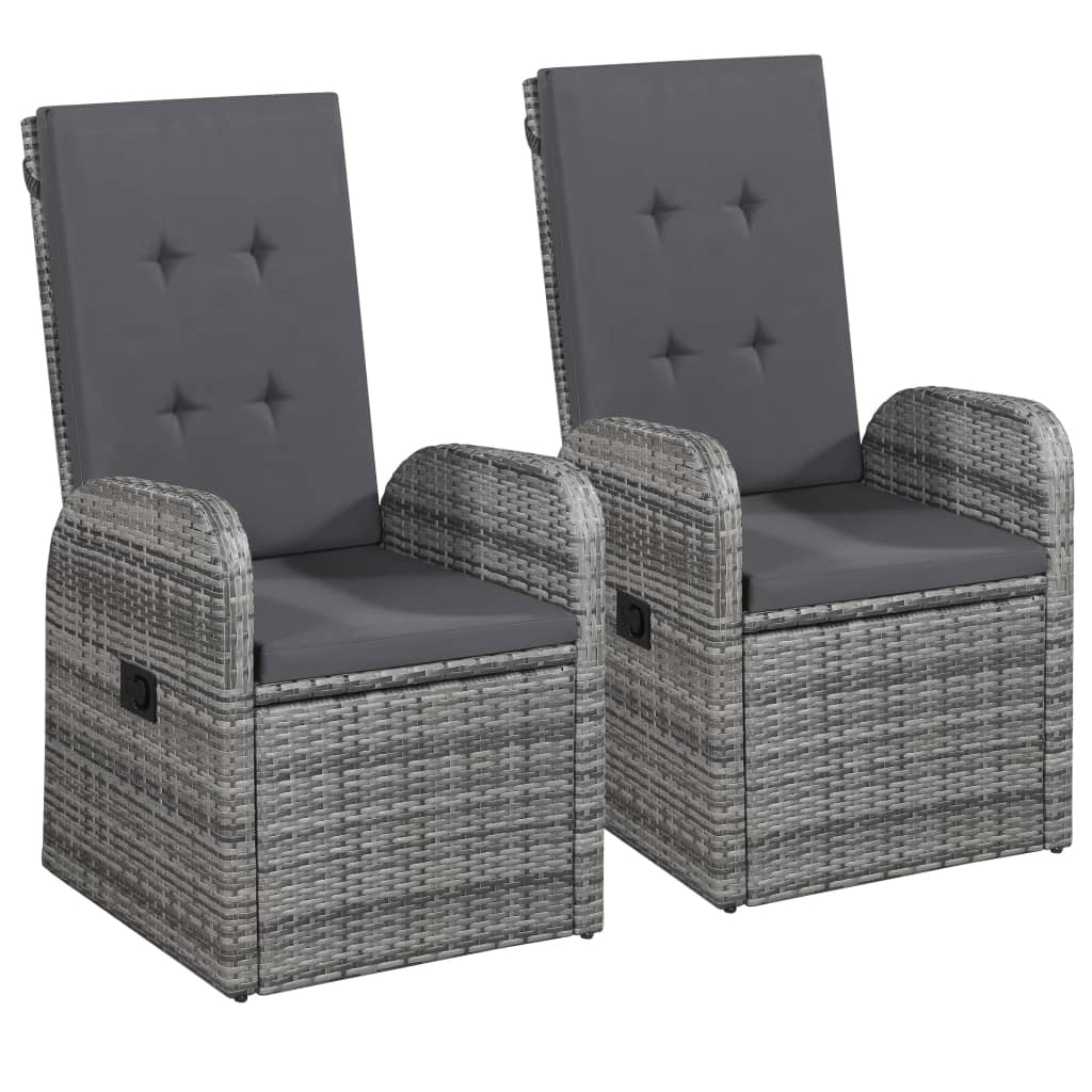 3-delige Tuinset met kussens grijs is nu te koop bij PeponiXL, paradijselijk wonen!