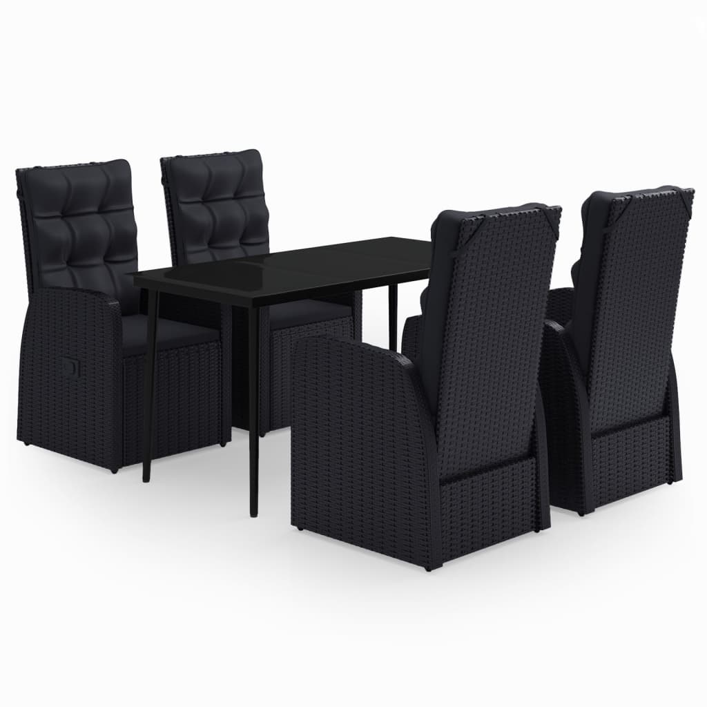 5-delige Tuinset met kussens zwart is nu te koop bij PeponiXL, paradijselijk wonen!