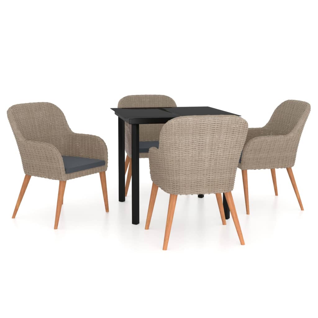 5-delige Tuinset met kussens bruin is nu te koop bij PeponiXL, paradijselijk wonen!