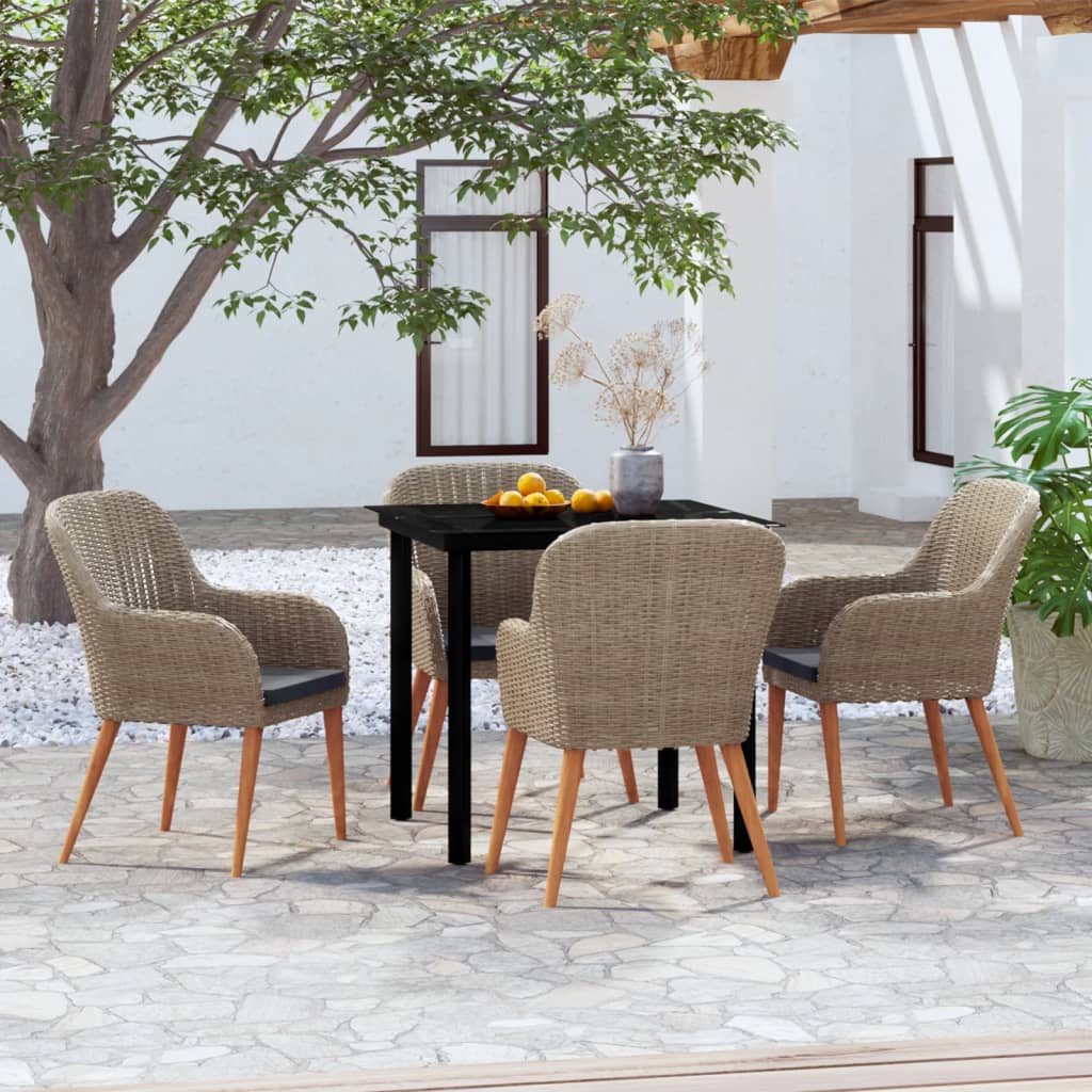 5-delige Tuinset met kussens bruin is nu te koop bij PeponiXL, paradijselijk wonen!