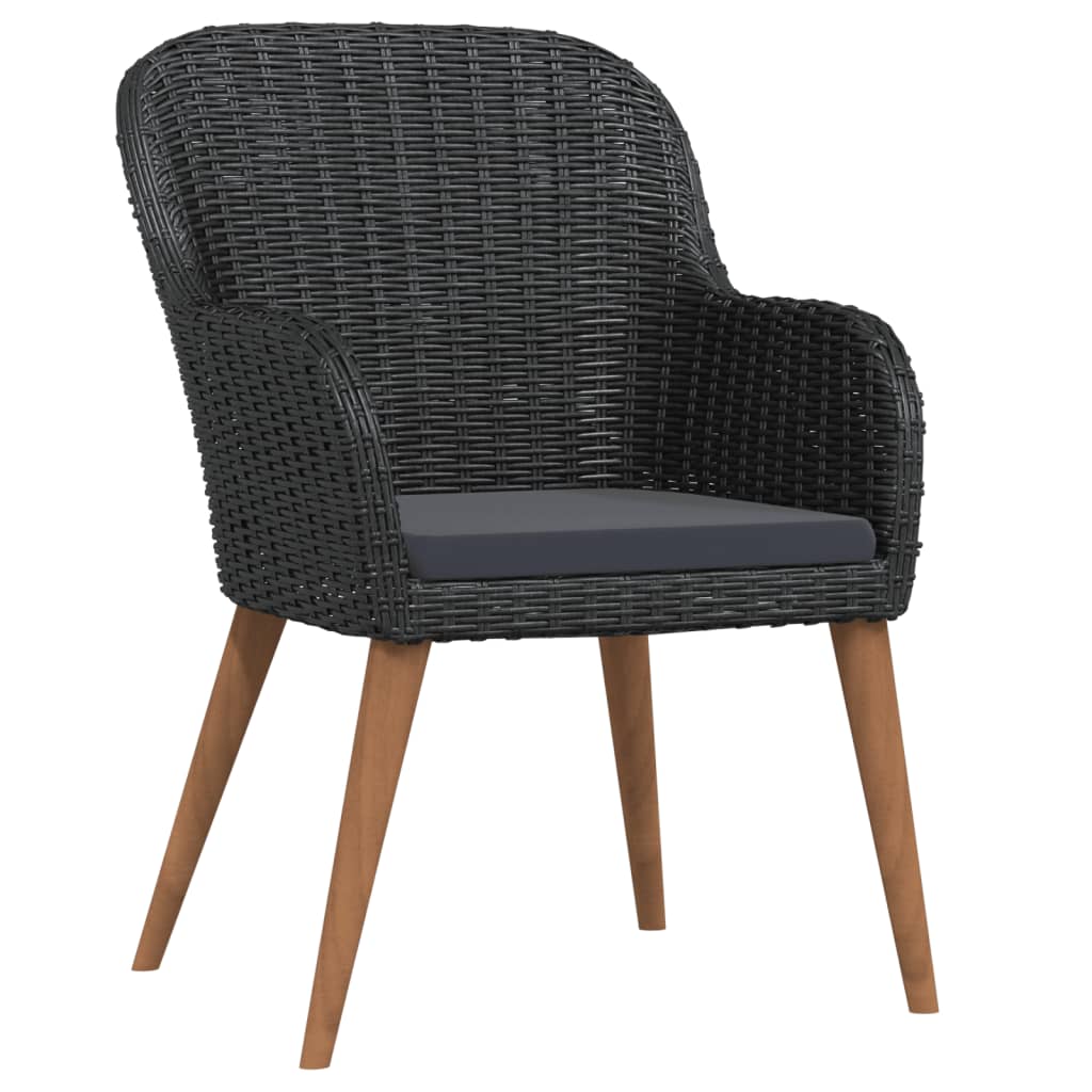 7-delige Tuinset met kussens zwart is nu te koop bij PeponiXL, paradijselijk wonen!