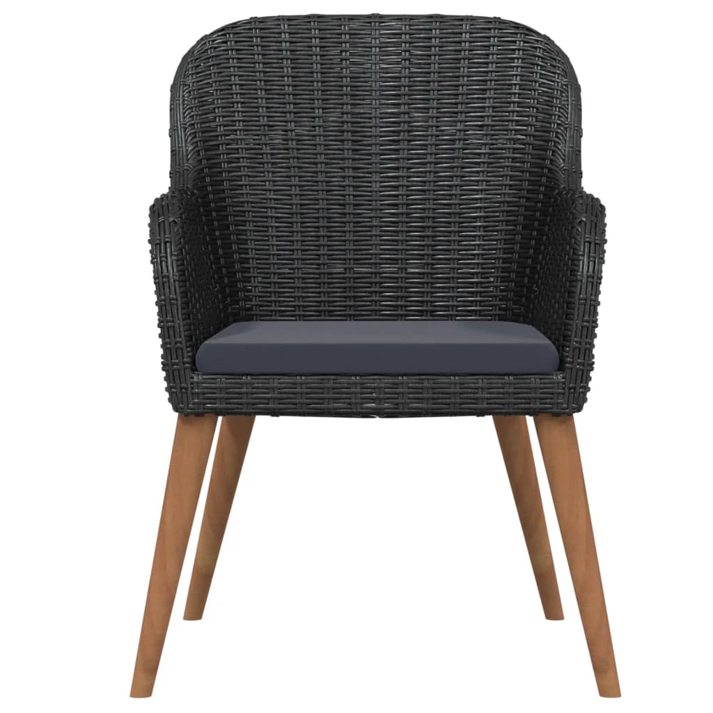 7-delige Tuinset met kussens zwart is nu te koop bij PeponiXL, paradijselijk wonen!