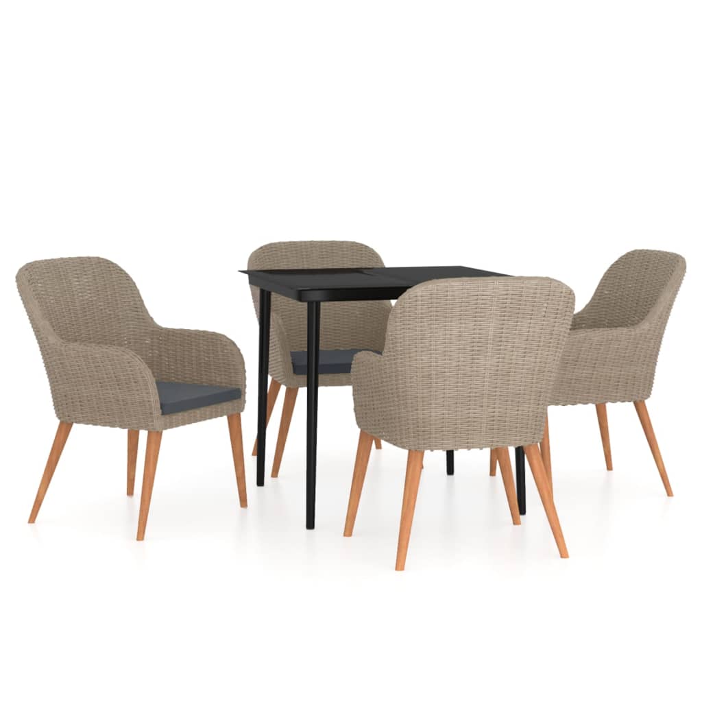 5-delige Tuinset met kussens bruin is nu te koop bij PeponiXL, paradijselijk wonen!