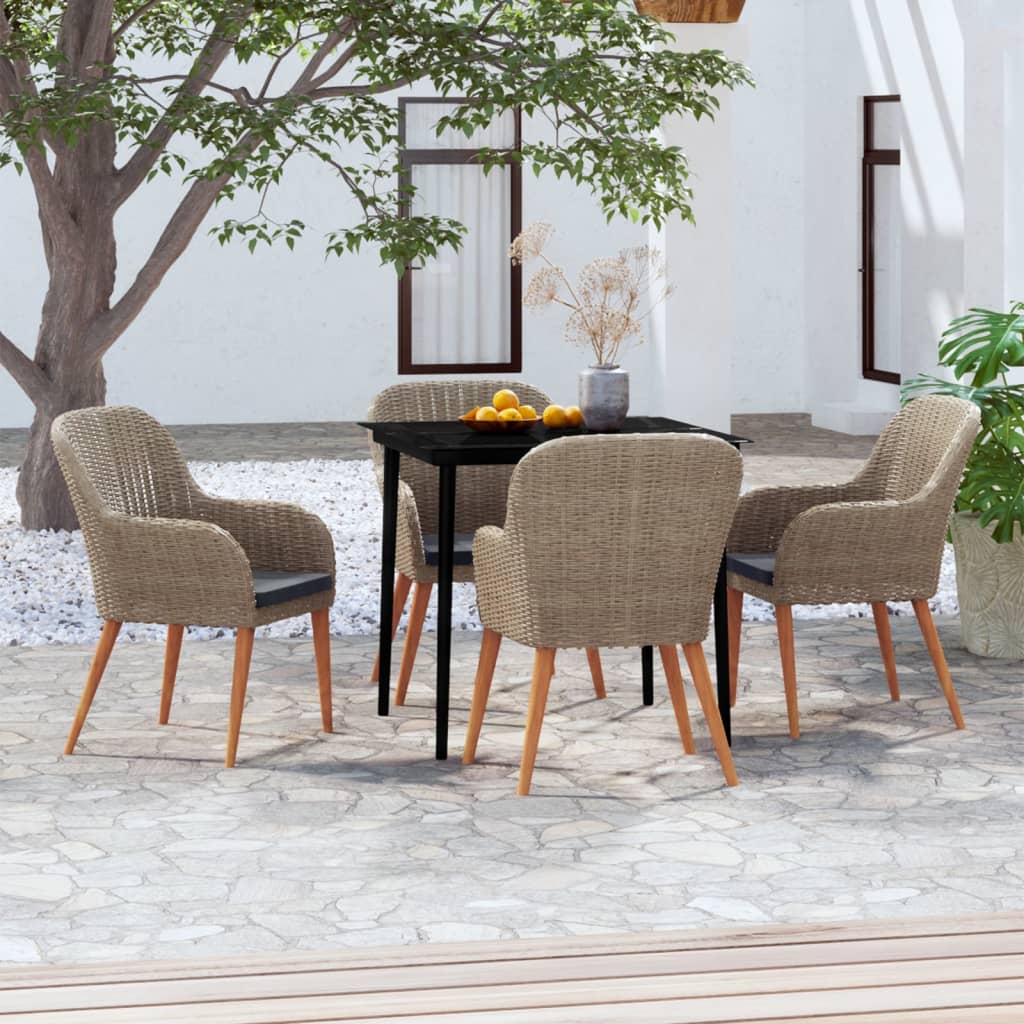 5-delige Tuinset met kussens bruin is nu te koop bij PeponiXL, paradijselijk wonen!