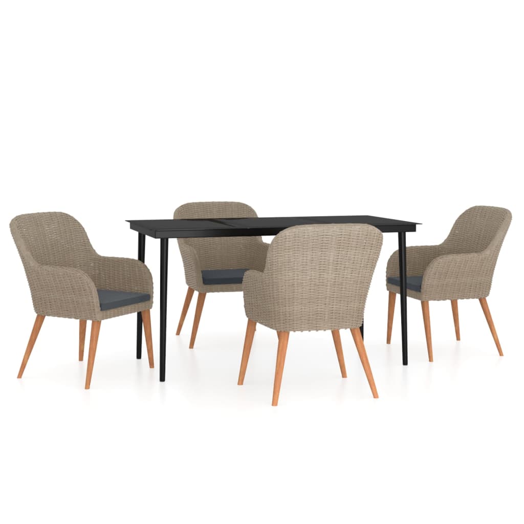 5-delige Tuinset met kussens bruin is nu te koop bij PeponiXL, paradijselijk wonen!