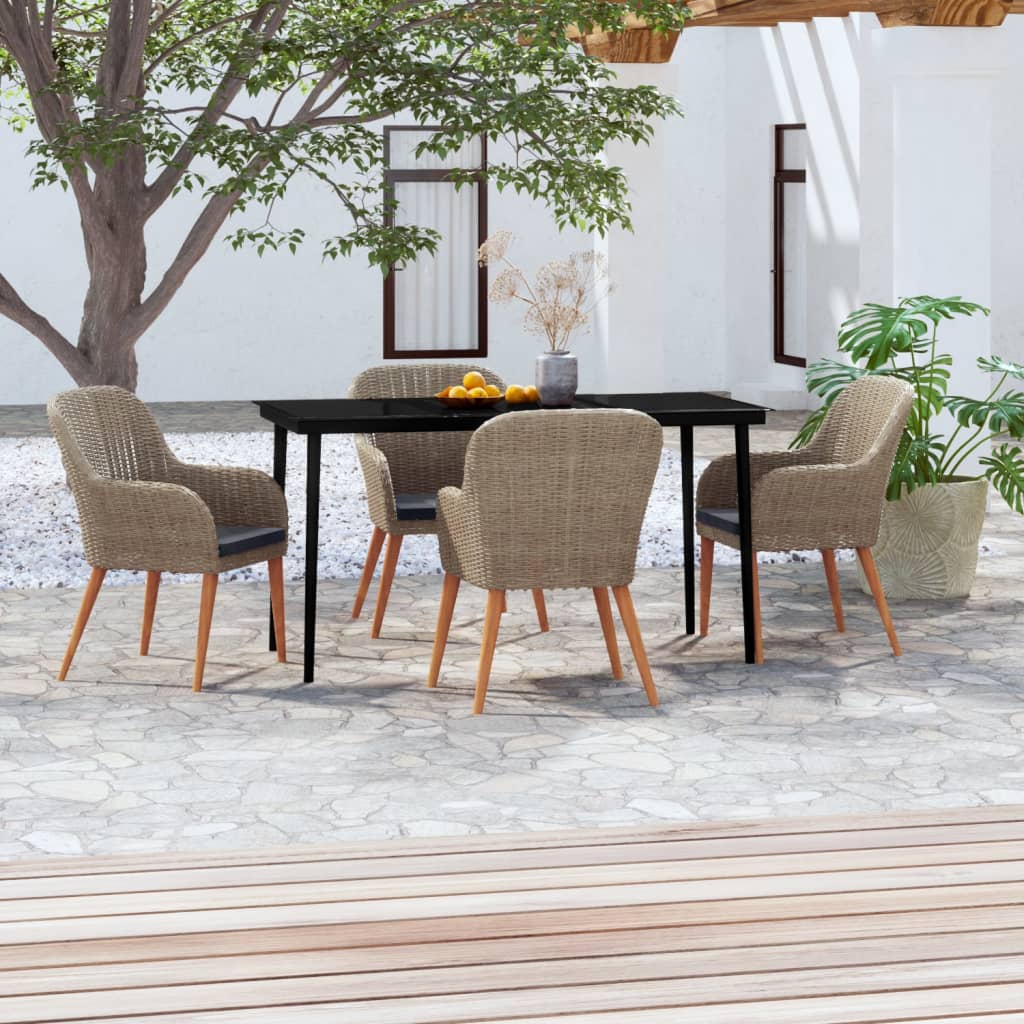 5-delige Tuinset met kussens bruin is nu te koop bij PeponiXL, paradijselijk wonen!