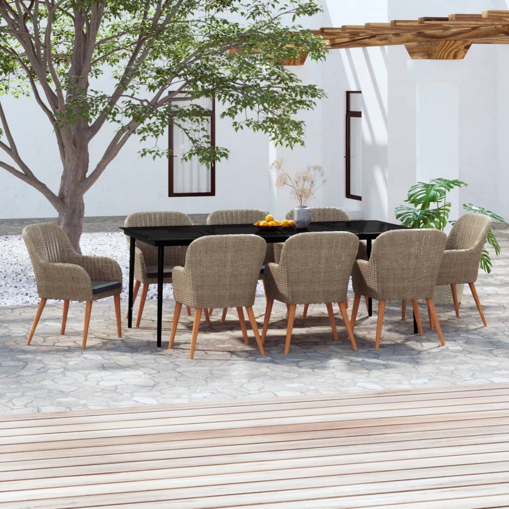 9-delige Tuinset met kussens bruin is nu te koop bij PeponiXL, paradijselijk wonen!