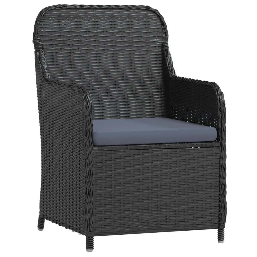 3-delige Tuinset met kussens zwart is nu te koop bij PeponiXL, paradijselijk wonen!
