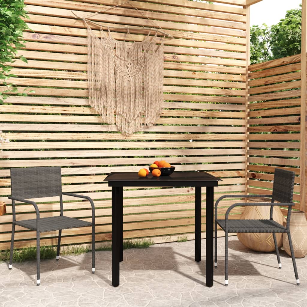 3-delige Tuinset grijs is nu te koop bij PeponiXL, paradijselijk wonen!