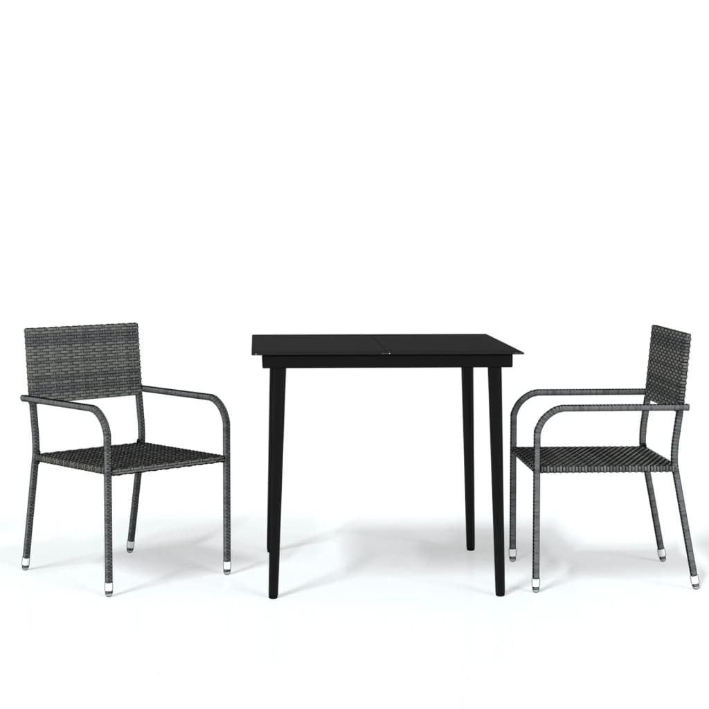 3-delige Tuinset grijs is nu te koop bij PeponiXL, paradijselijk wonen!