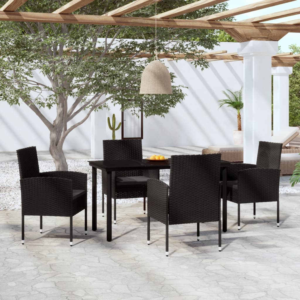 5-delige Tuinset zwart is nu te koop bij PeponiXL, paradijselijk wonen!