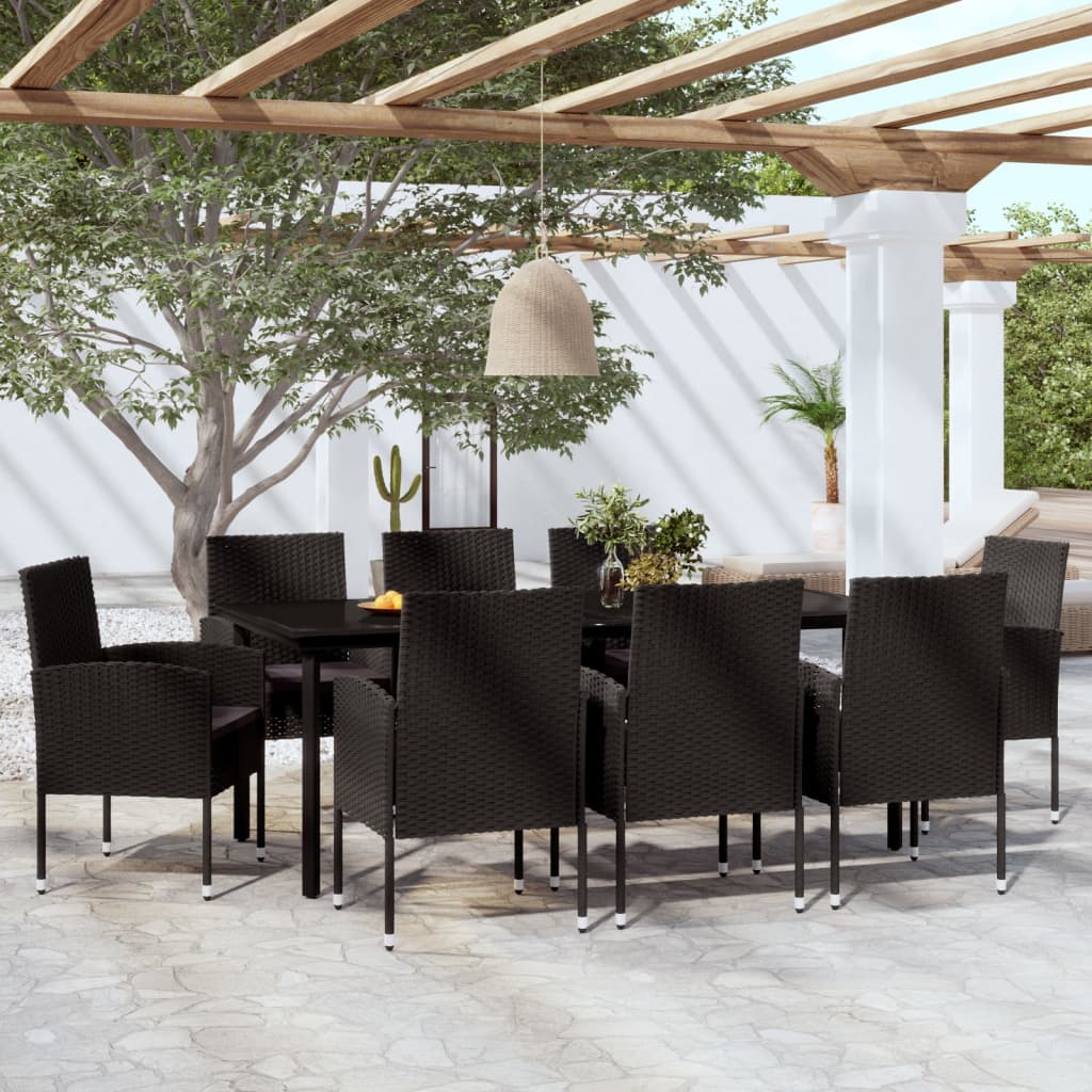 9-delige Tuinset zwart is nu te koop bij PeponiXL, paradijselijk wonen!