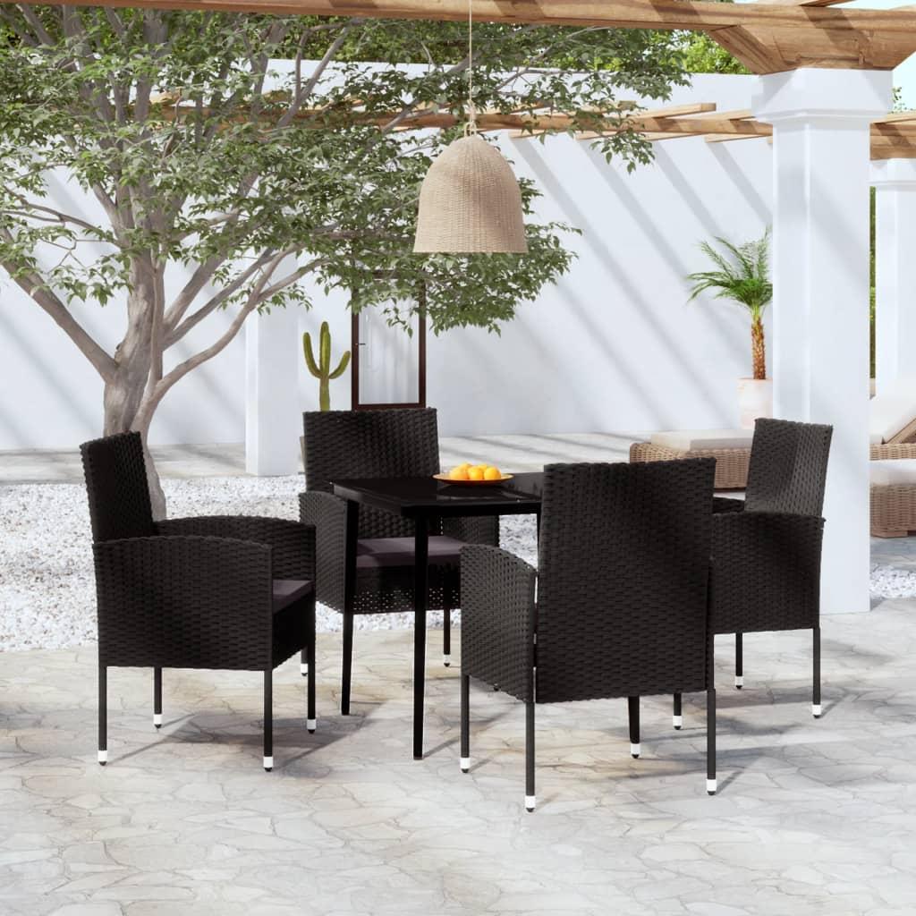5-delige Tuinset zwart is nu te koop bij PeponiXL, paradijselijk wonen!