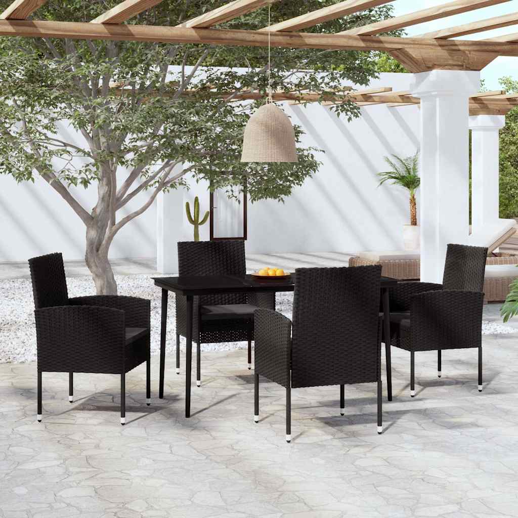 5-delige Tuinset zwart is nu te koop bij PeponiXL, paradijselijk wonen!