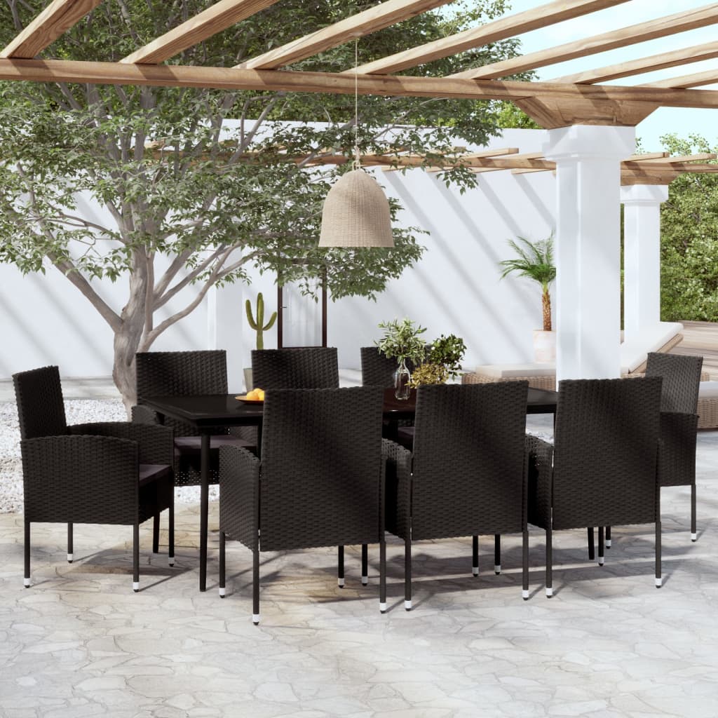 9-delige Tuinset zwart is nu te koop bij PeponiXL, paradijselijk wonen!