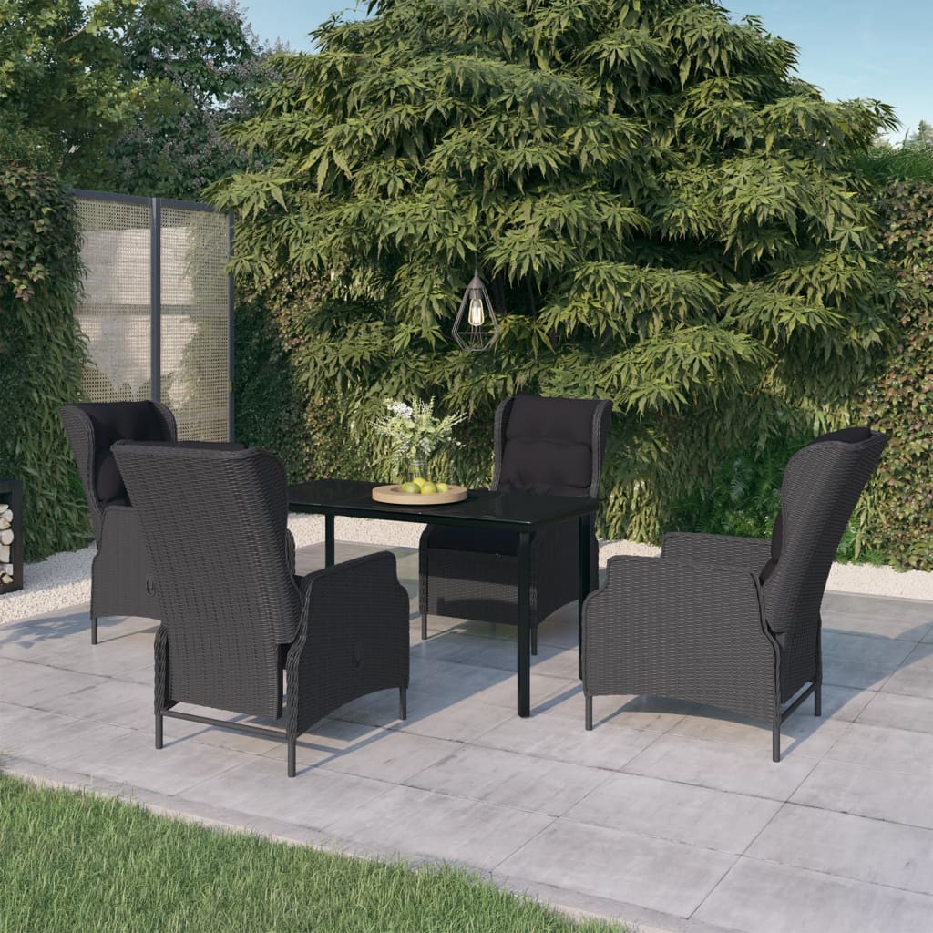 5-delige Tuinset donkergrijs is nu te koop bij PeponiXL, paradijselijk wonen!