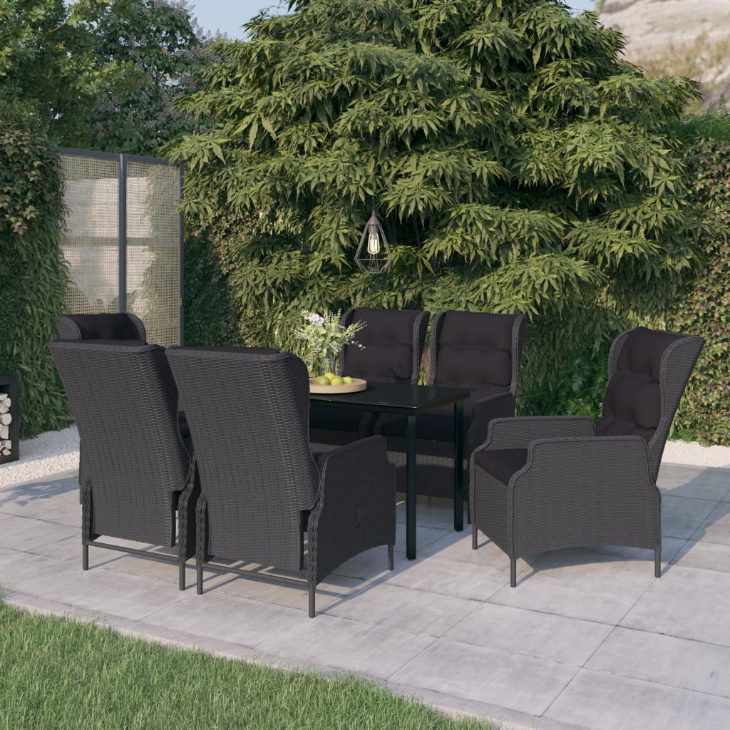 7-delige Tuinset donkergrijs is nu te koop bij PeponiXL, paradijselijk wonen!