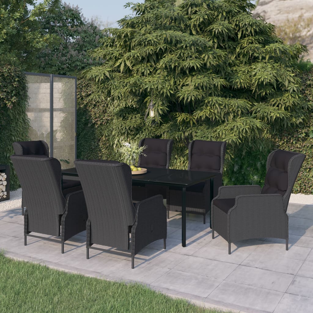 7-delige Tuinset donkergrijs is nu te koop bij PeponiXL, paradijselijk wonen!