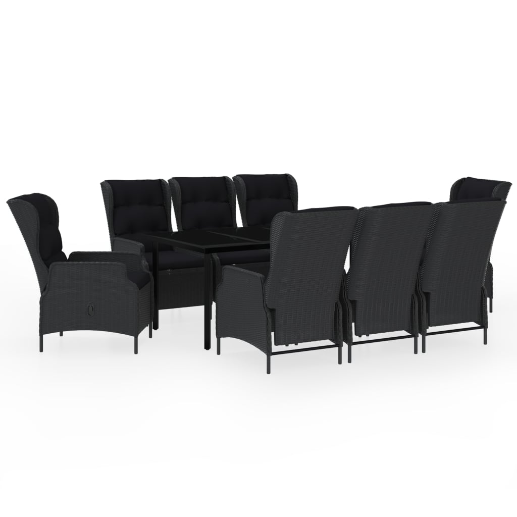 9-delige Tuinset donkergrijs is nu te koop bij PeponiXL, paradijselijk wonen!