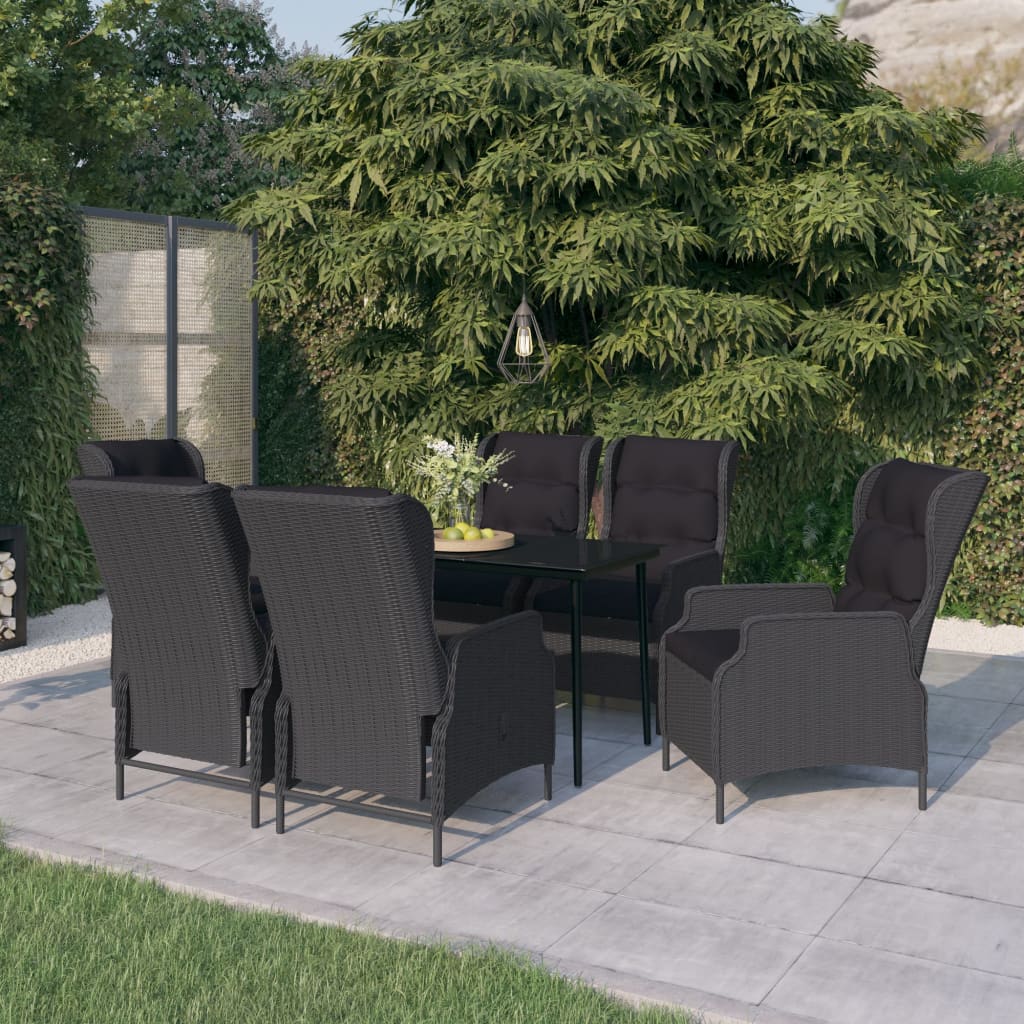 7-delige Tuinset donkergrijs is nu te koop bij PeponiXL, paradijselijk wonen!