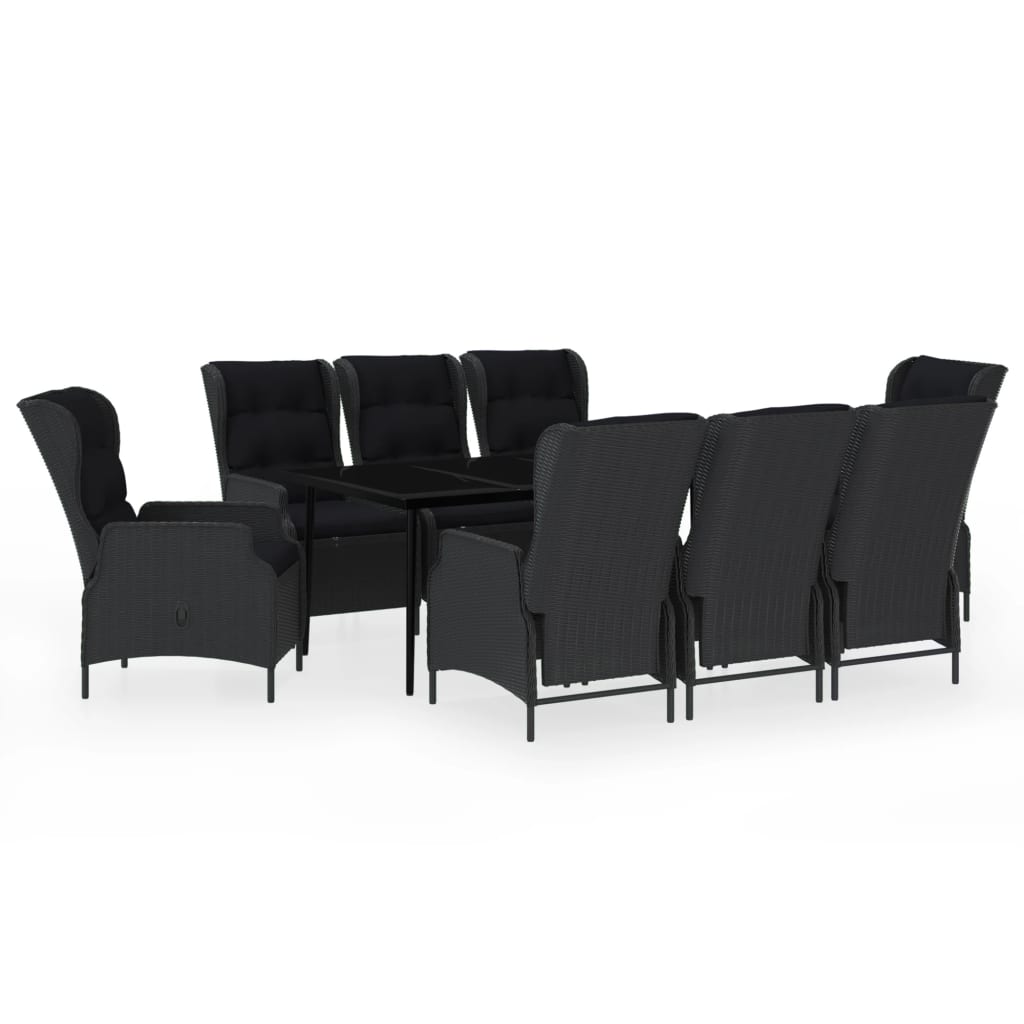 9-delige Tuinset donkergrijs is nu te koop bij PeponiXL, paradijselijk wonen!
