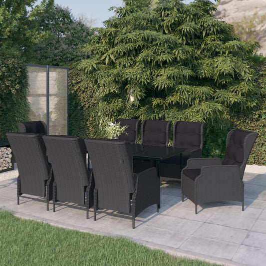 9-delige Tuinset donkergrijs is nu te koop bij PeponiXL, paradijselijk wonen!