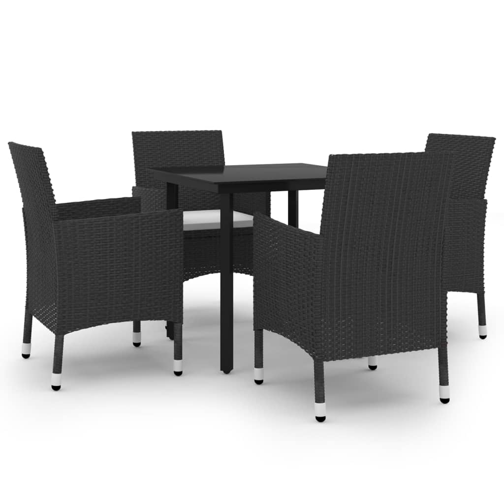 5-delige Tuinset met kussens poly rattan en glas is nu te koop bij PeponiXL, paradijselijk wonen!