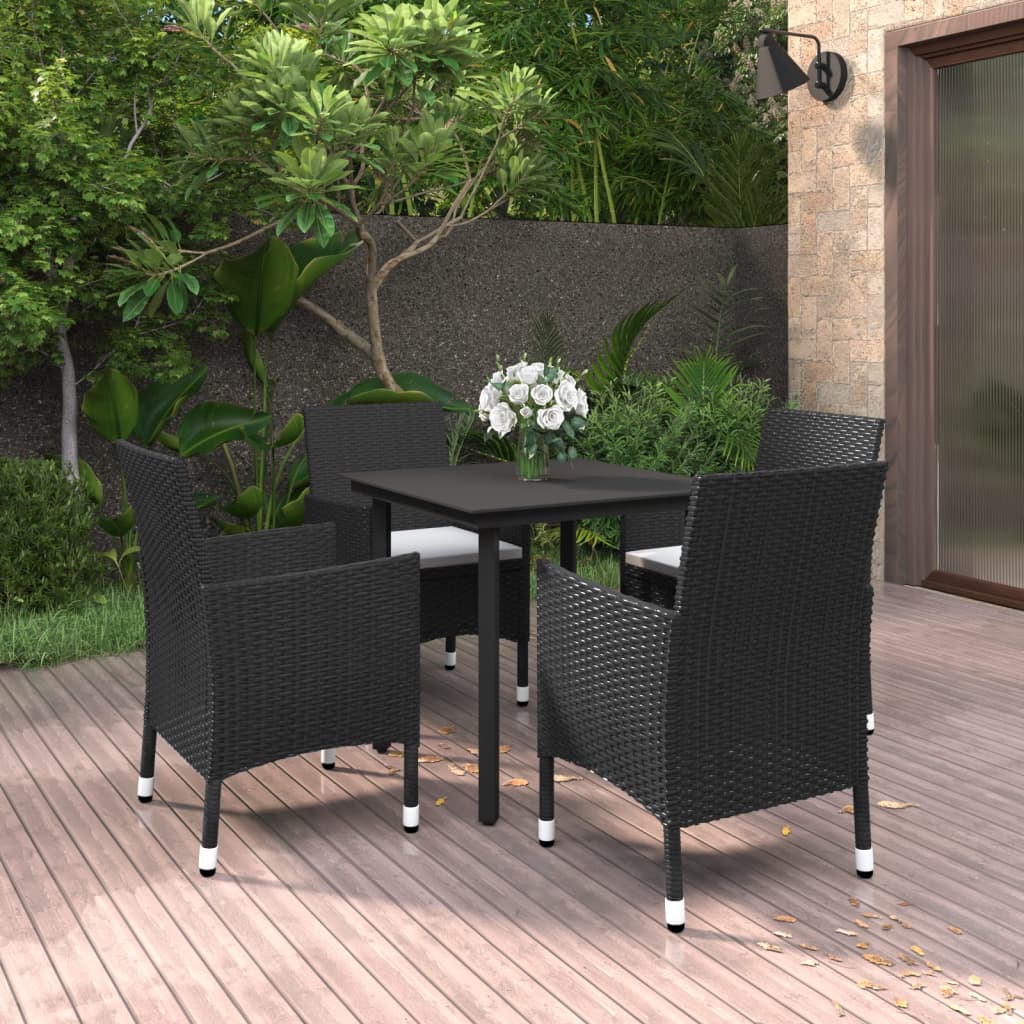 5-delige Tuinset met kussens poly rattan en glas is nu te koop bij PeponiXL, paradijselijk wonen!