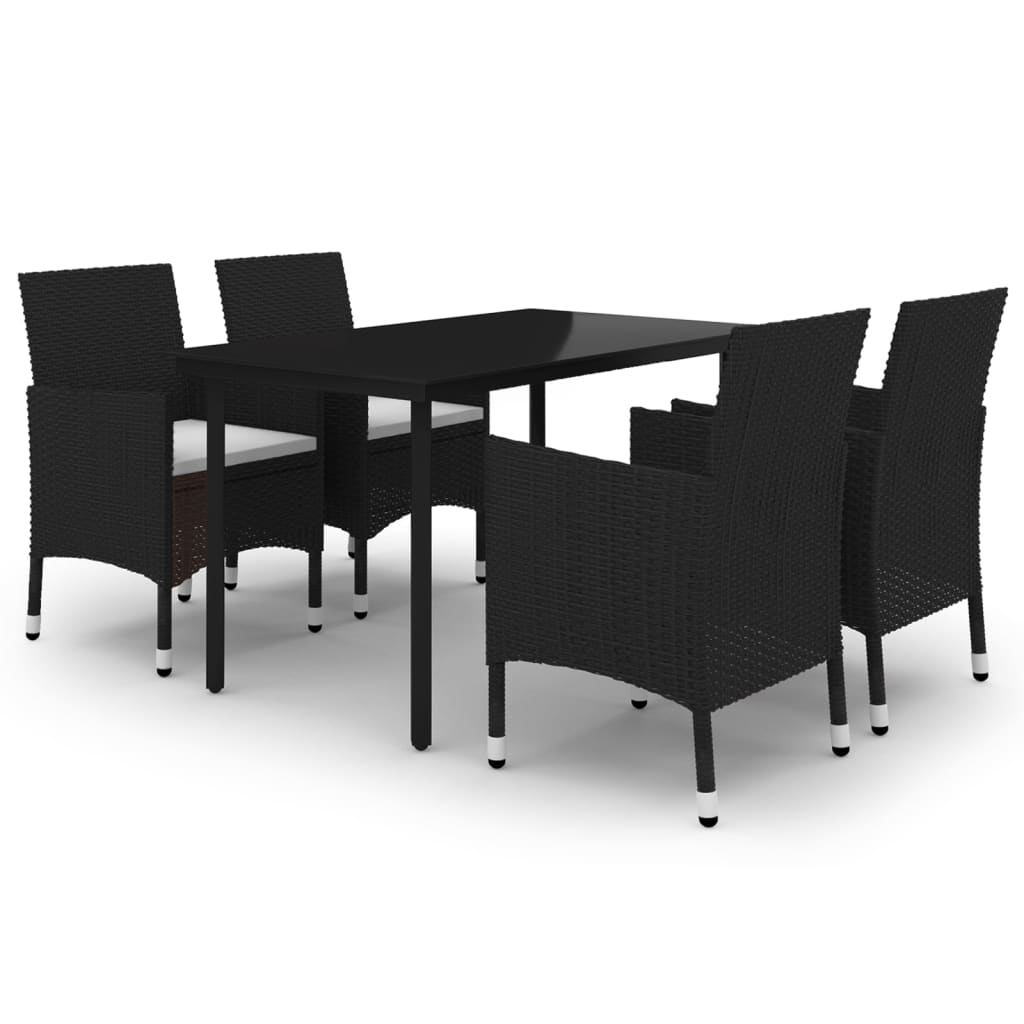 5-delige Tuinset met kussens poly rattan en glas is nu te koop bij PeponiXL, paradijselijk wonen!