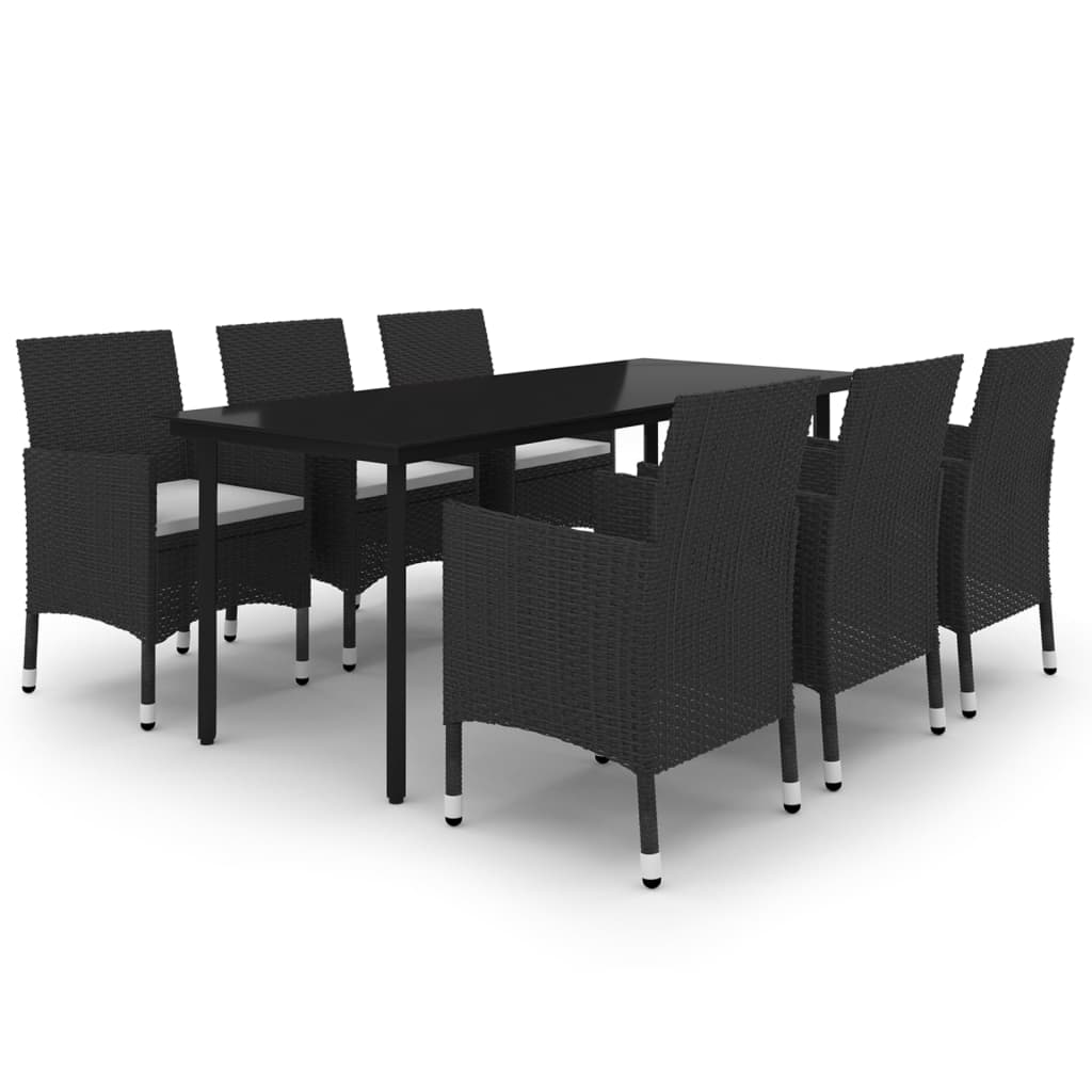 7-delige Tuinset met kussens poly rattan en glas is nu te koop bij PeponiXL, paradijselijk wonen!