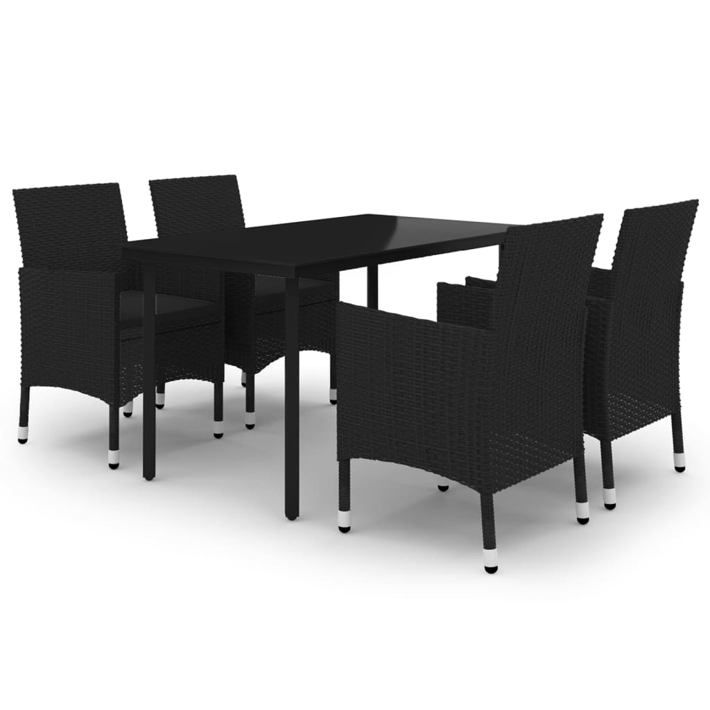 5-delige Tuinset met kussens poly rattan en glas is nu te koop bij PeponiXL, paradijselijk wonen!