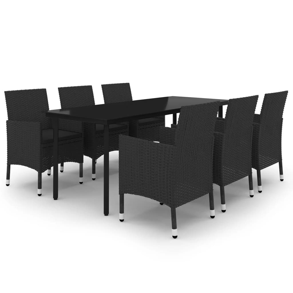 7-delige Tuinset met kussens poly rattan en glas is nu te koop bij PeponiXL, paradijselijk wonen!