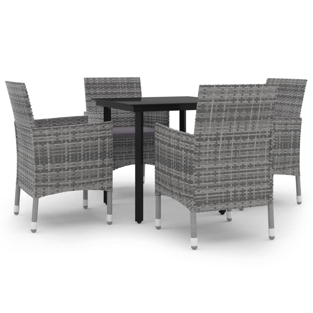5-delige Tuinset met kussens poly rattan en glas is nu te koop bij PeponiXL, paradijselijk wonen!