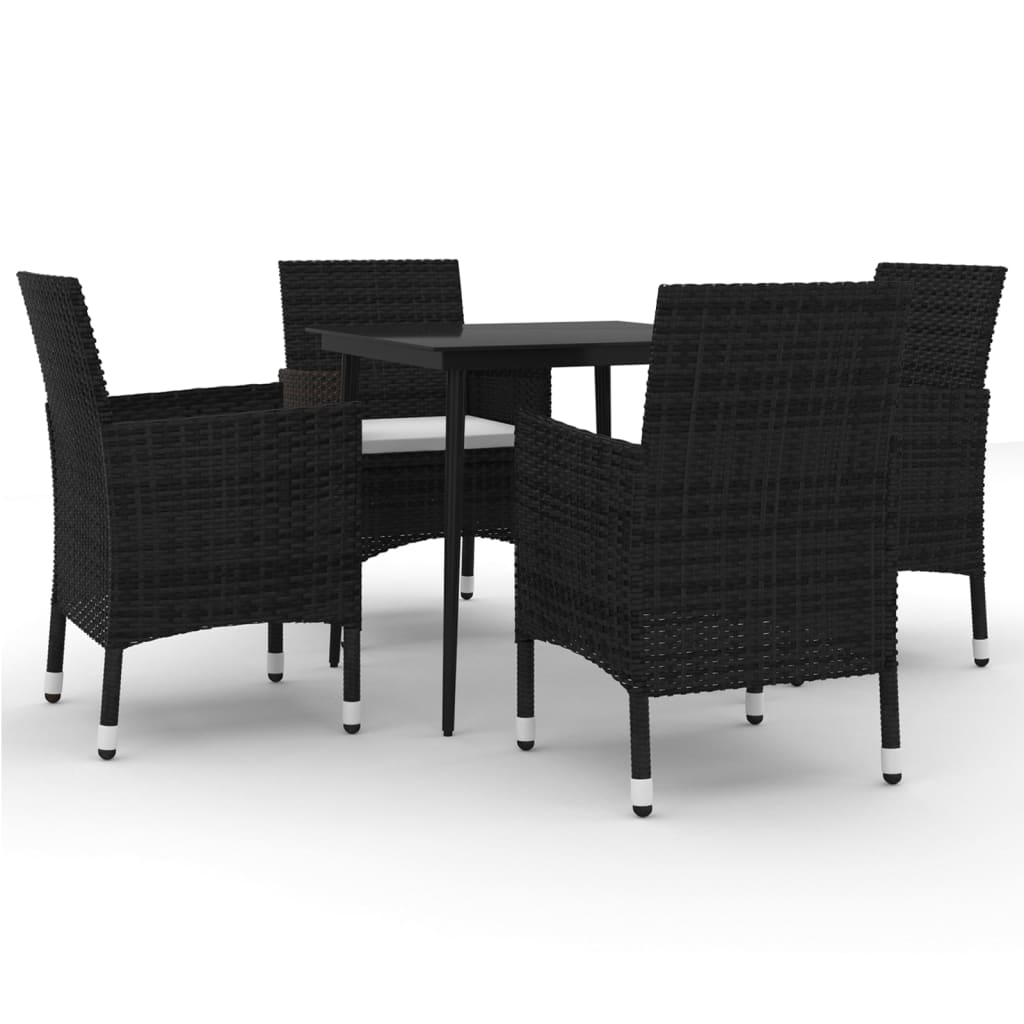 5-delige Tuinset met kussens poly rattan en glas is nu te koop bij PeponiXL, paradijselijk wonen!