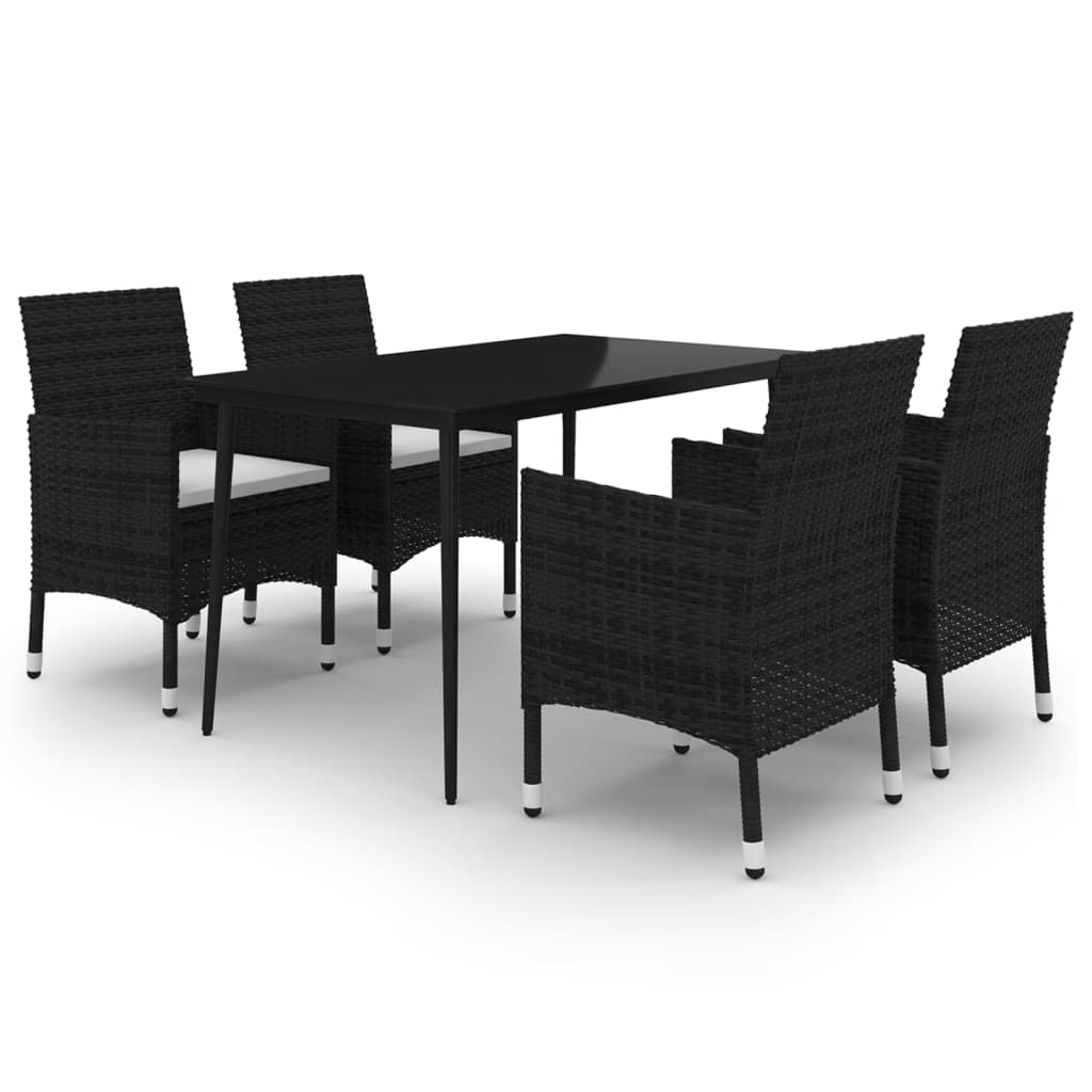 5-delige Tuinset met kussens poly rattan en glas is nu te koop bij PeponiXL, paradijselijk wonen!