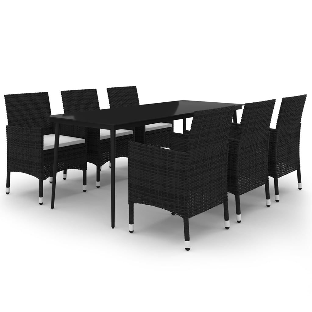 7-delige Tuinset met kussens poly rattan en glas is nu te koop bij PeponiXL, paradijselijk wonen!