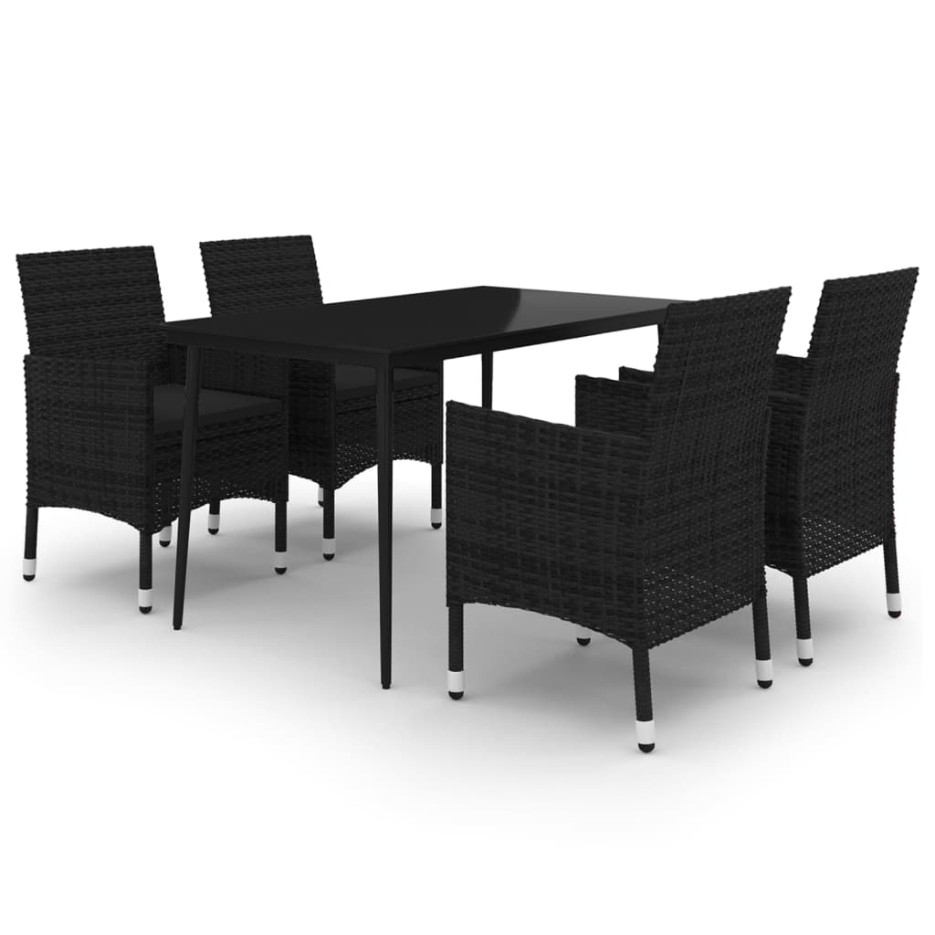 5-delige Tuinset met kussens poly rattan en glas is nu te koop bij PeponiXL, paradijselijk wonen!
