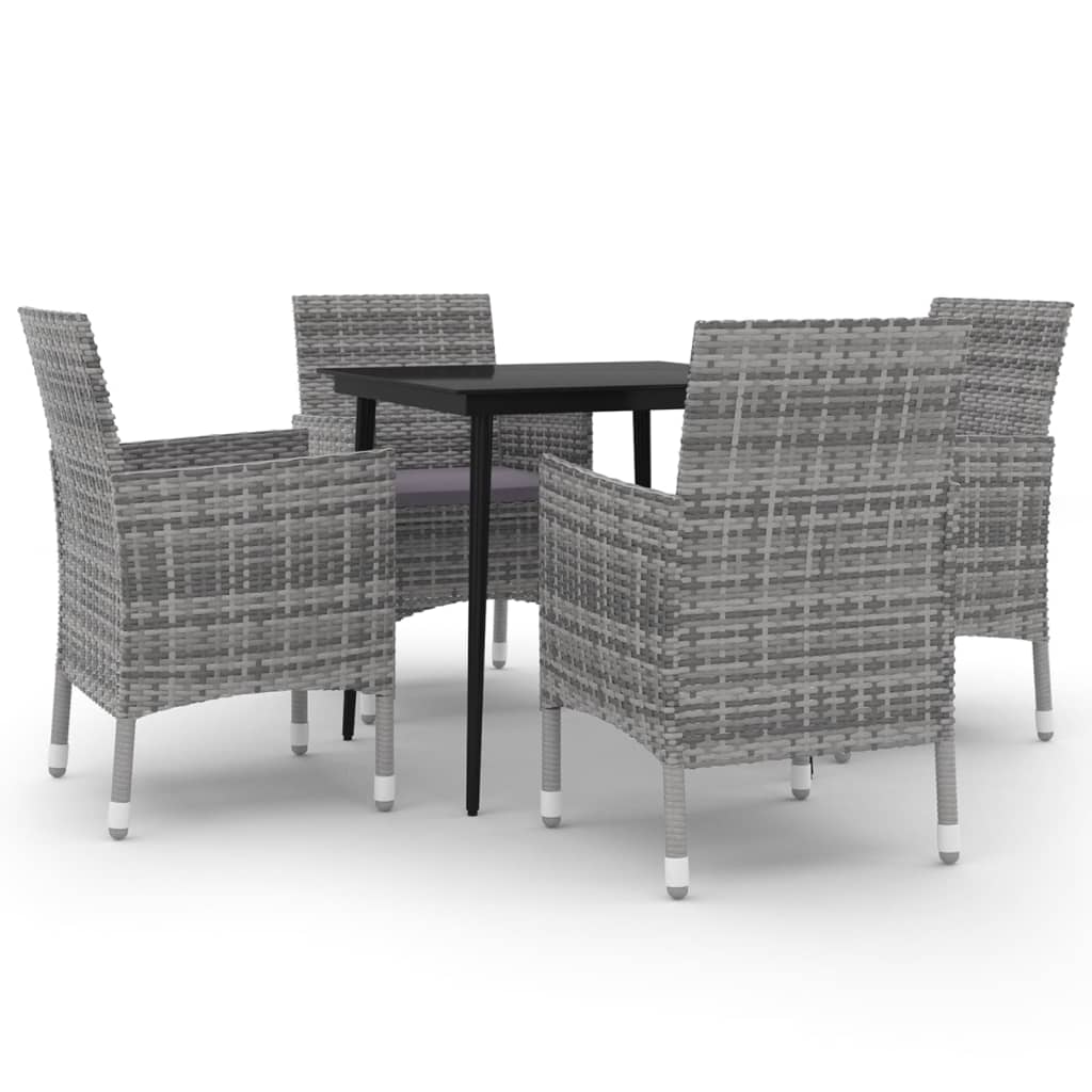 5-delige Tuinset met kussens poly rattan en glas is nu te koop bij PeponiXL, paradijselijk wonen!