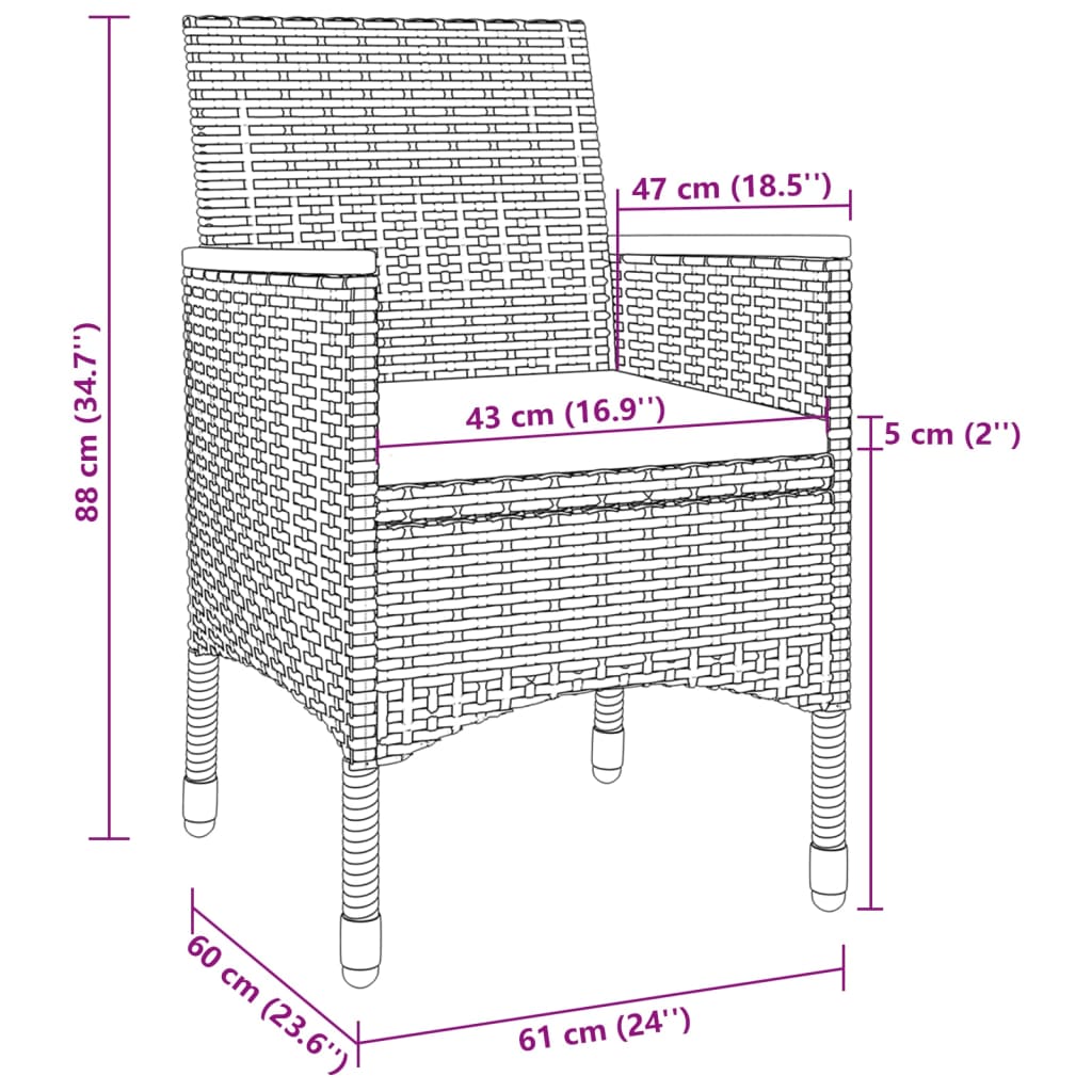 7-delige Tuinset met kussens poly rattan en glas is nu te koop bij PeponiXL, paradijselijk wonen!